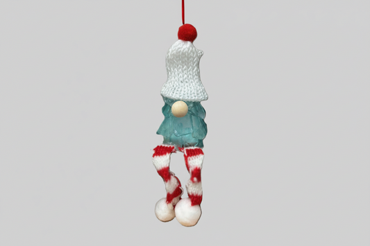 Seaglass 3D Christmas Gnome Ornament