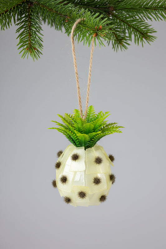 Seaglass 3D Christmas Pineapple Ornament