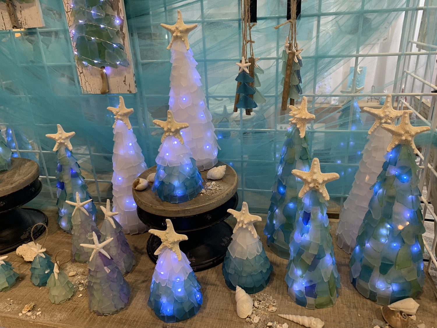 3D Seaglass Christmas Trees