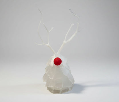 Mini Seaglass Christmas Reindeer - No Lights  