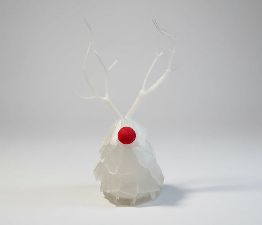 Mini Seaglass Christmas Reindeer - No Lights  