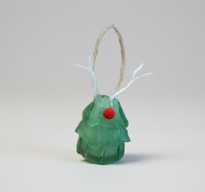 Seaglass 3D Christmas Reindeer Ornament  
