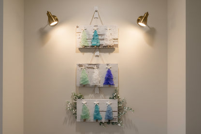 Shabby Plank Seaglass - Three Mini Tree Plank