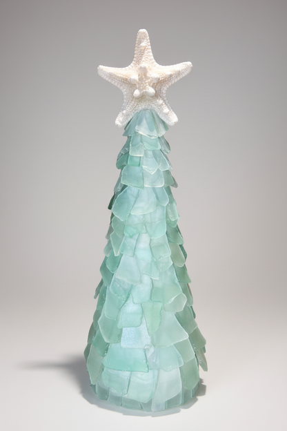 22 Inch Seaglass Christmas Tree with lights 