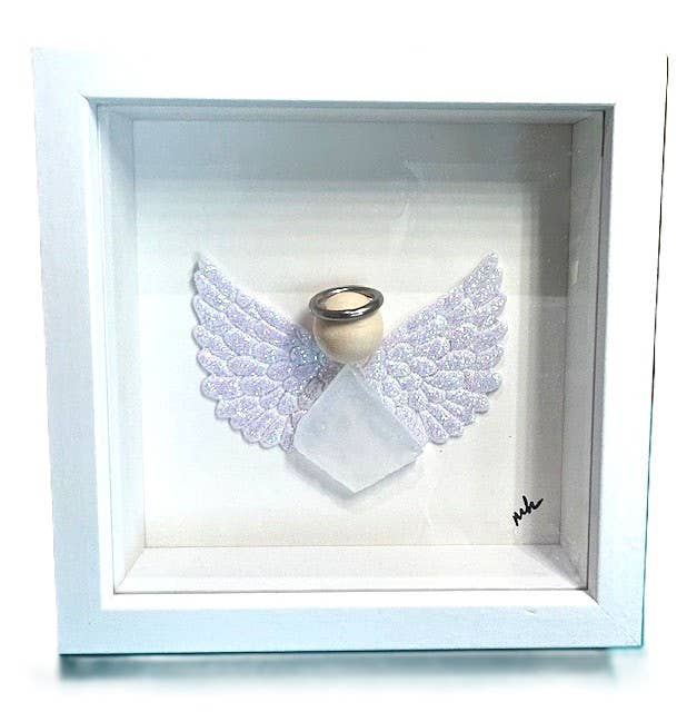 Angel Seaglass Shadow Boxes - 5x5    