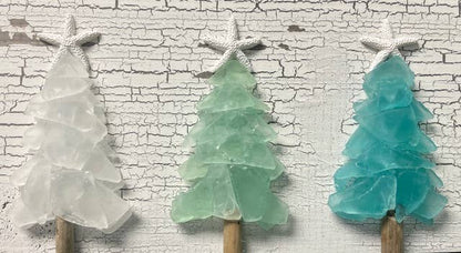Shabby Plank Seaglass - Three Mini Tree Plank