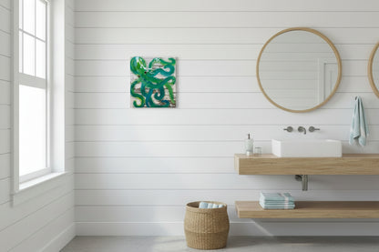 Seaglass Octopus Painting    