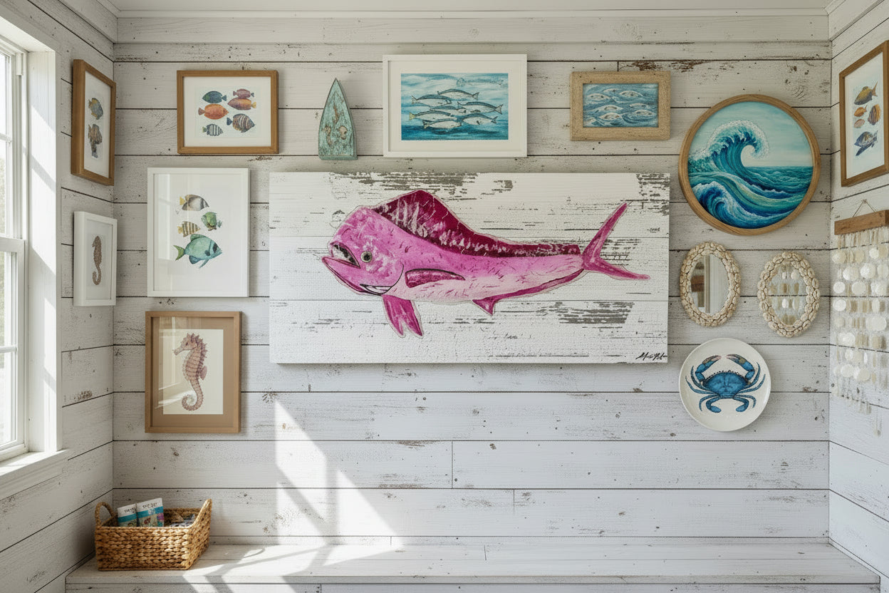 Seaglass Mahi Painting  