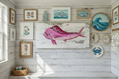 Seaglass Mahi Painting  