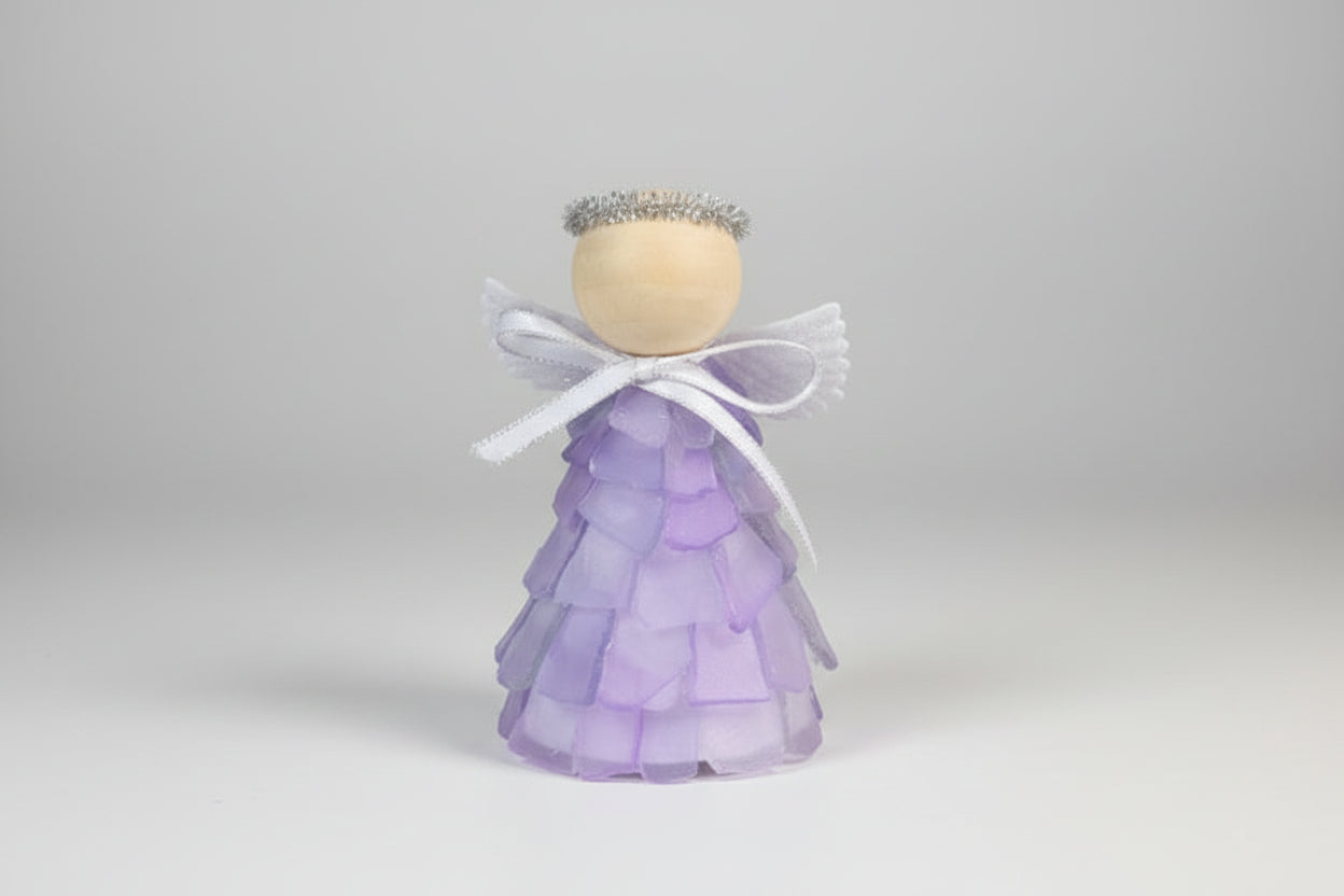 Mini Seaglass Christmas Angels - No Lights