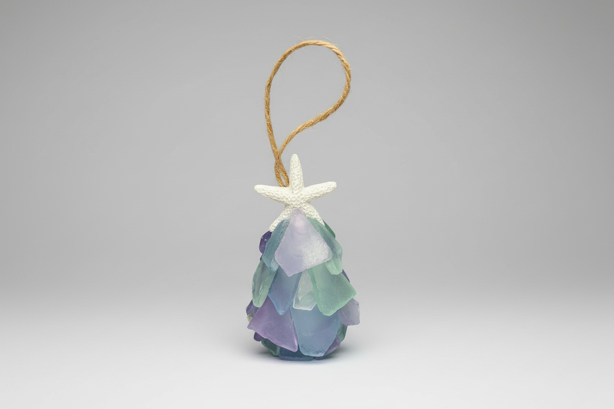 Seaglass 3D Christmas Ornament