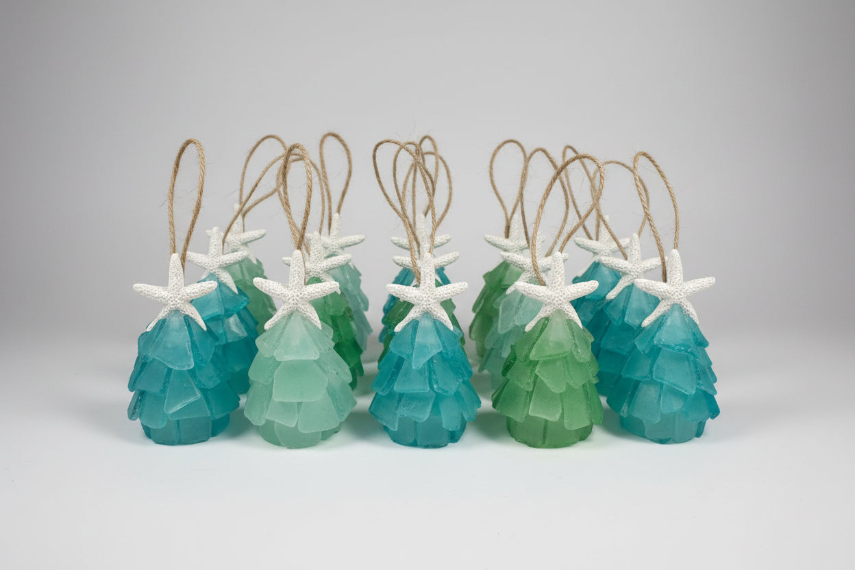 Seaglass 3D Christmas Ornament  