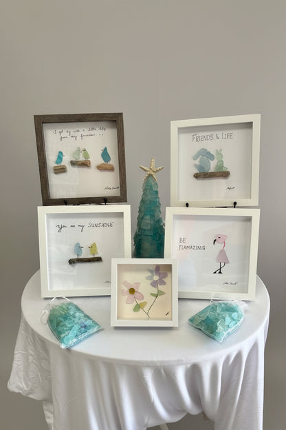 Seaglass My Sunshine Shadow Box  