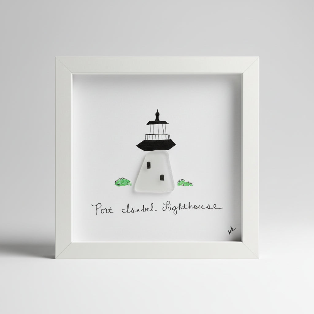 Custom Lighthouse Seaglass Shadow Boxes 