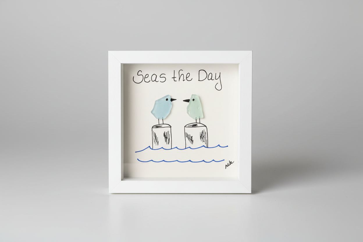 Seaglass Shadow Boxes - Seas the Day - 5x5
