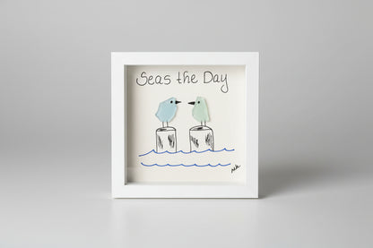 Seaglass Shadow Boxes - Seas the Day - 5x5