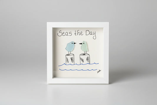 Seaglass Shadow Boxes - Seas the Day - 5x5