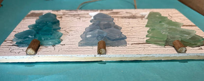 Shabby Plank Seaglass - Three Mini Tree Plank