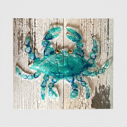 Seaglass Crab Painting   