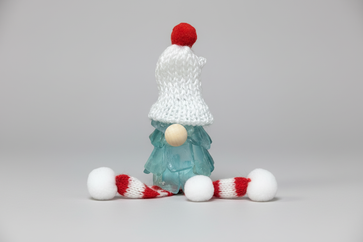 Seaglass 3D Christmas Gnome Ornament