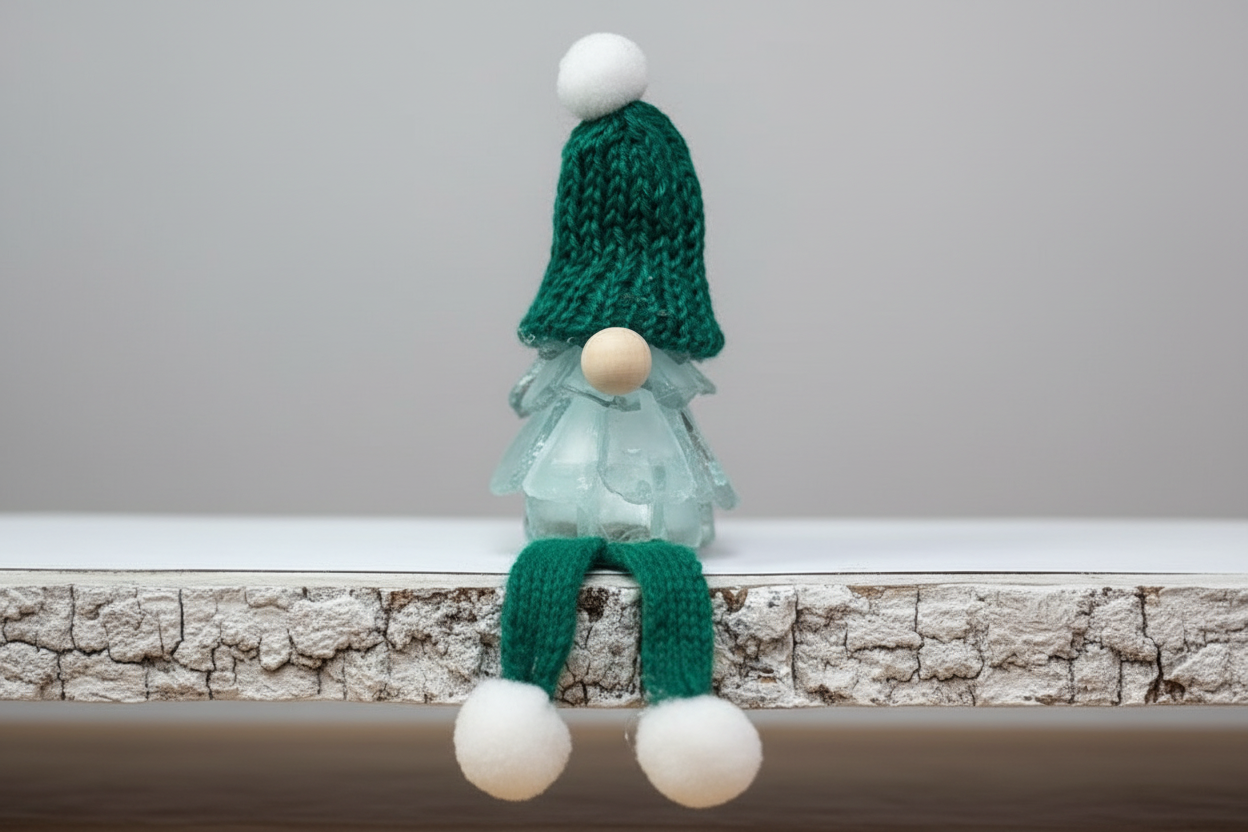 Seaglass 3D Christmas Gnome Ornament
