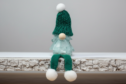 Seaglass 3D Christmas Gnome Ornament