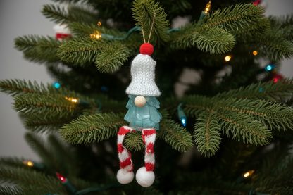 Seaglass 3D Christmas Gnome Ornament