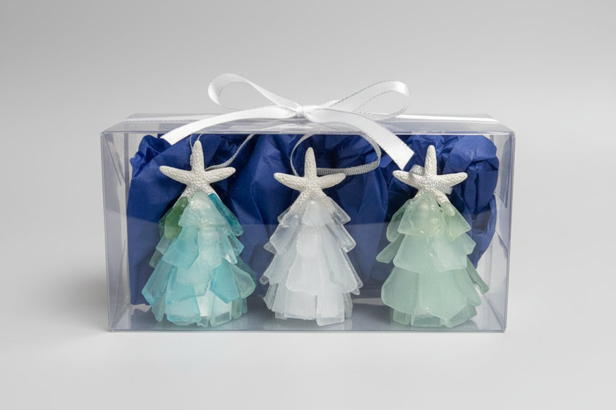 3D Seaglass Christmas Ornament Gift Pack