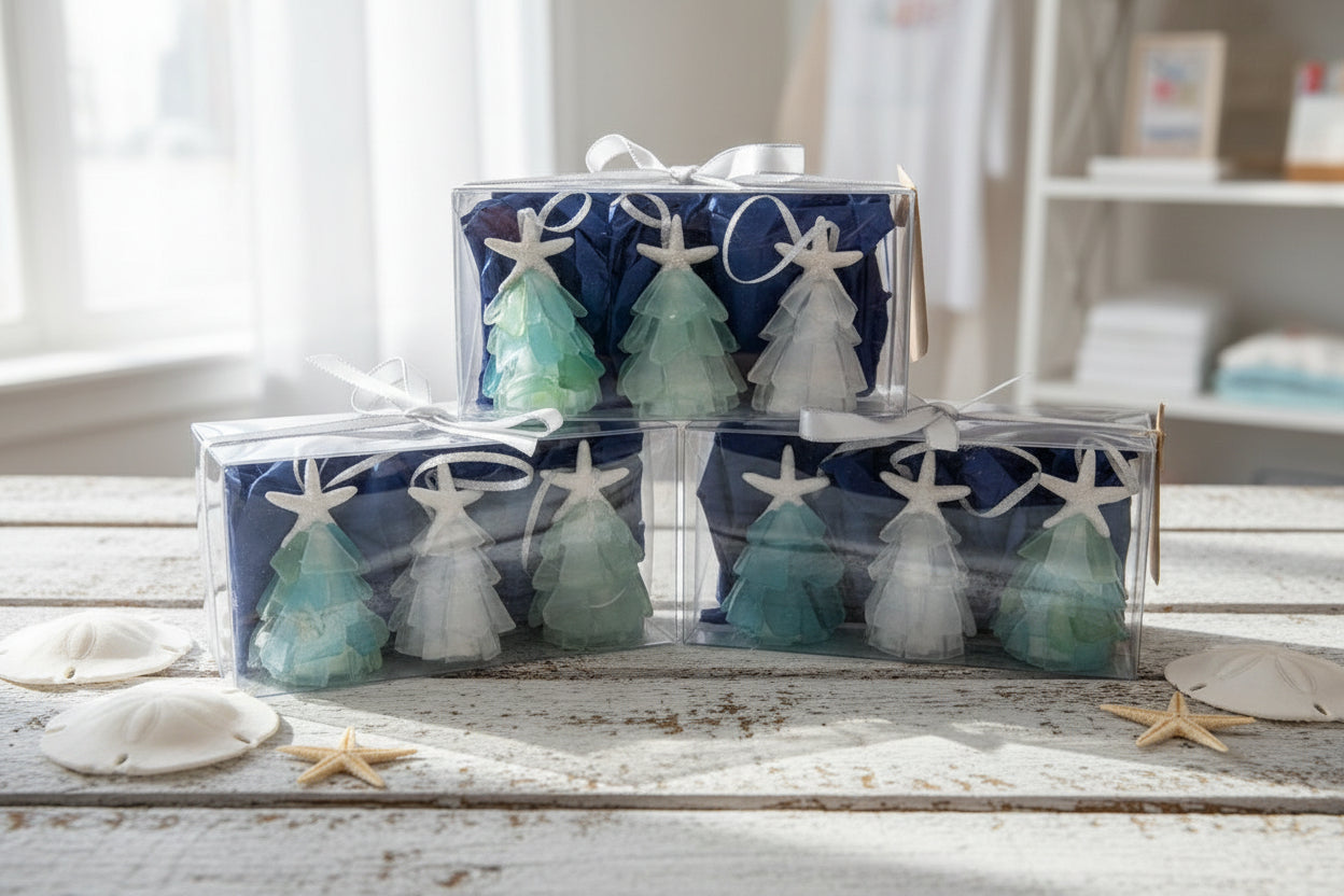 3D Seaglass Christmas Ornament Gift Pack