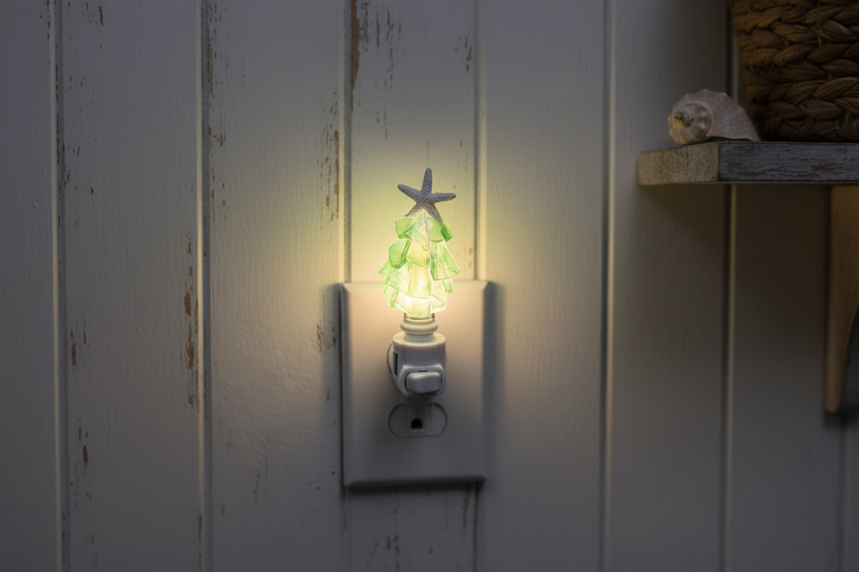 LED Plug-In Seaglass Night Lights