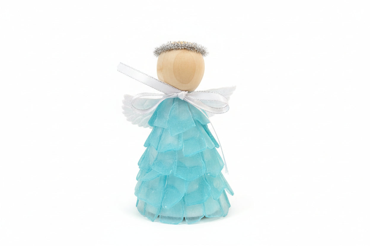 Mini Seaglass Christmas Angels - No Lights