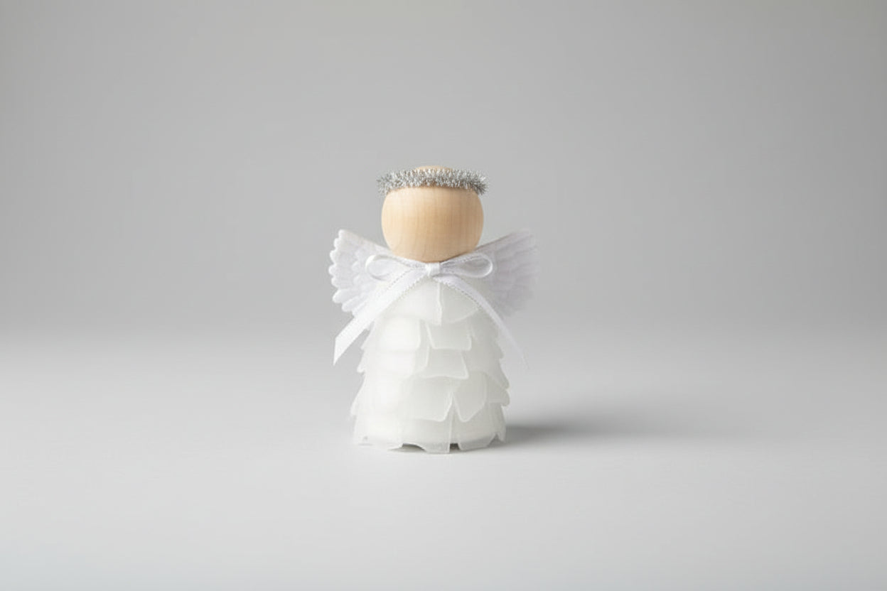 Mini Seaglass Christmas Angels - No Lights