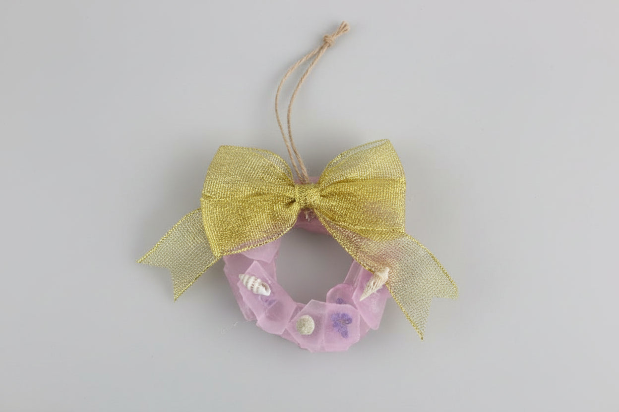 Mini Seaglass Christmas Wreath Ornament