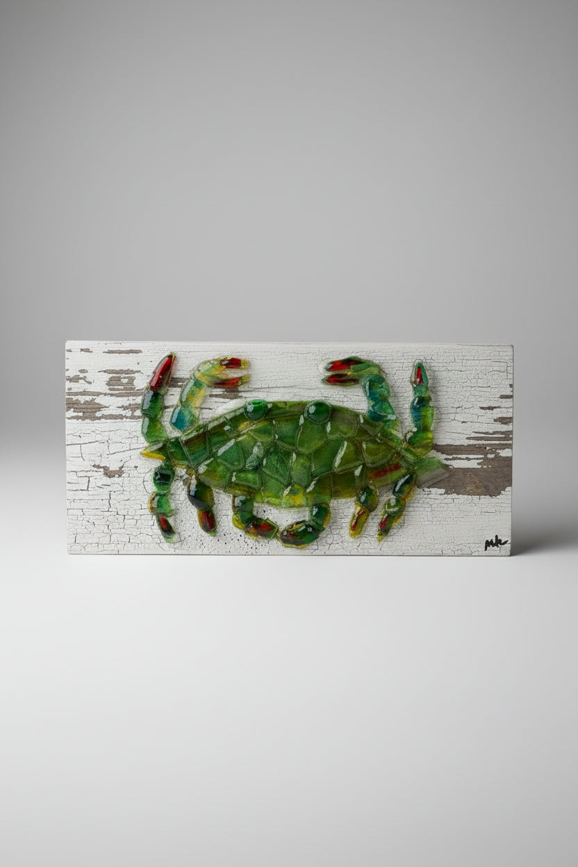 Seaglass Crab Painting