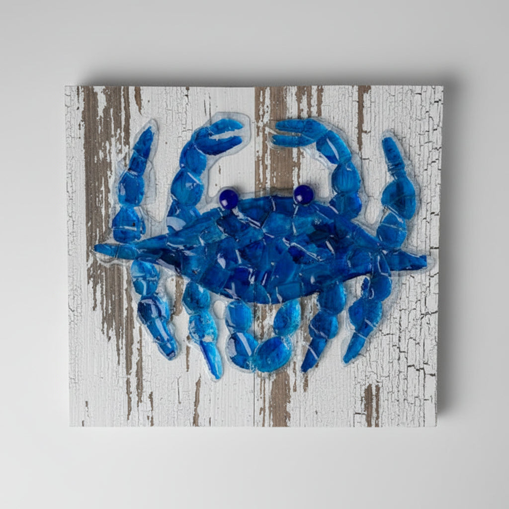 Seaglass Crab Painting