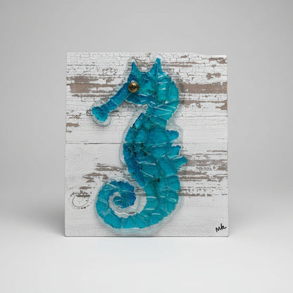 Seaglass Seahorse Painting