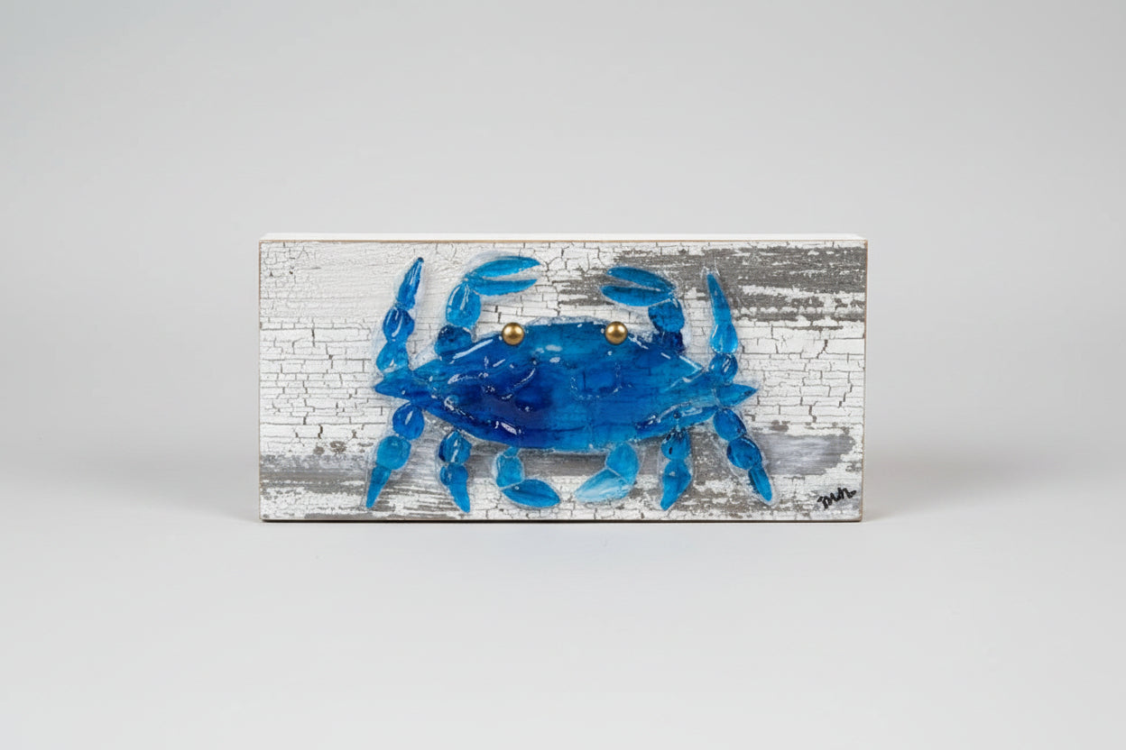 Seaglass Crab Painting