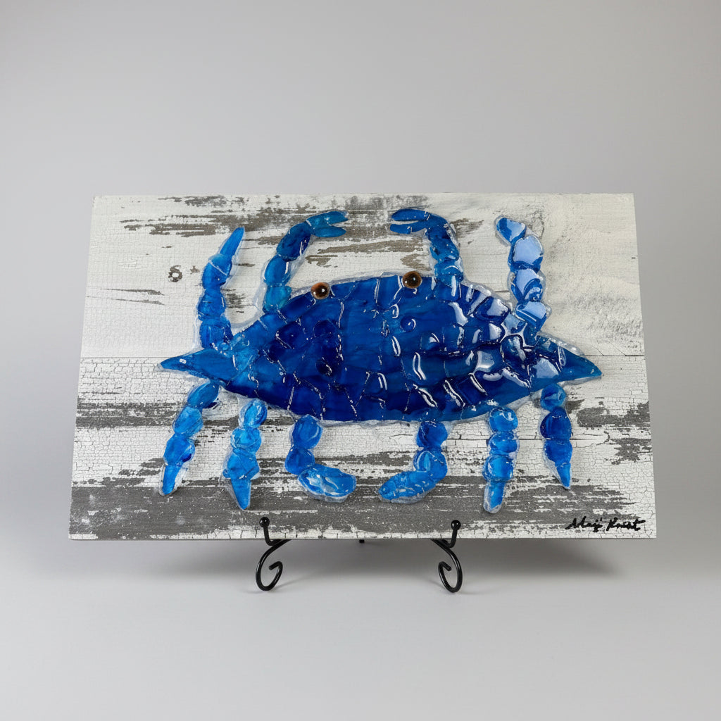 Seaglass Crab Painting