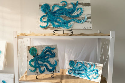 Seaglass Octopus Painting