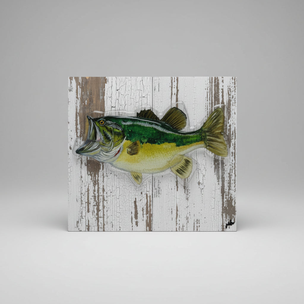 Seaglass Bass Painting
