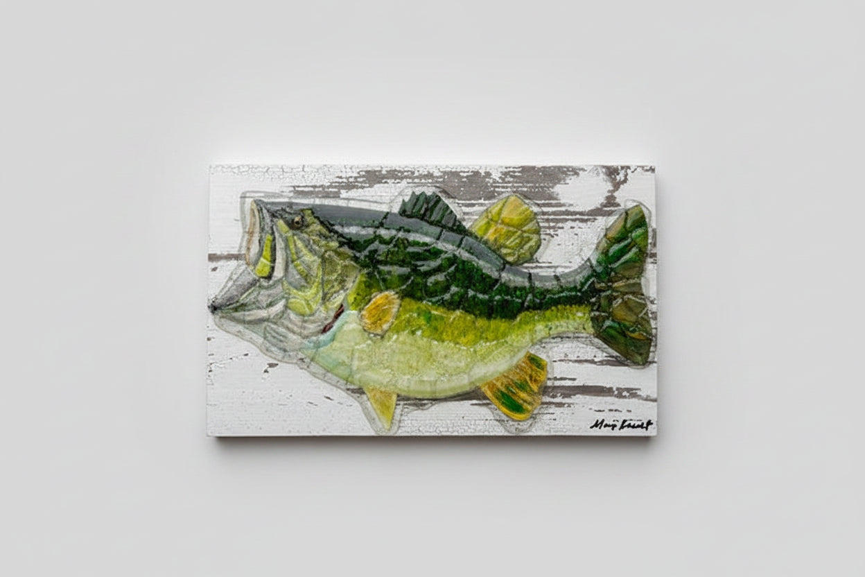 Seaglass Bass Painting