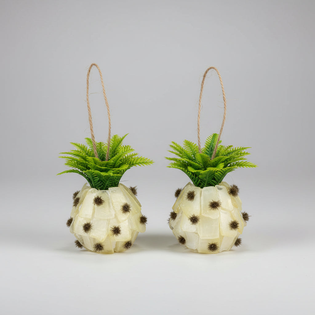 Seaglass 3D Christmas Pineapple Ornament