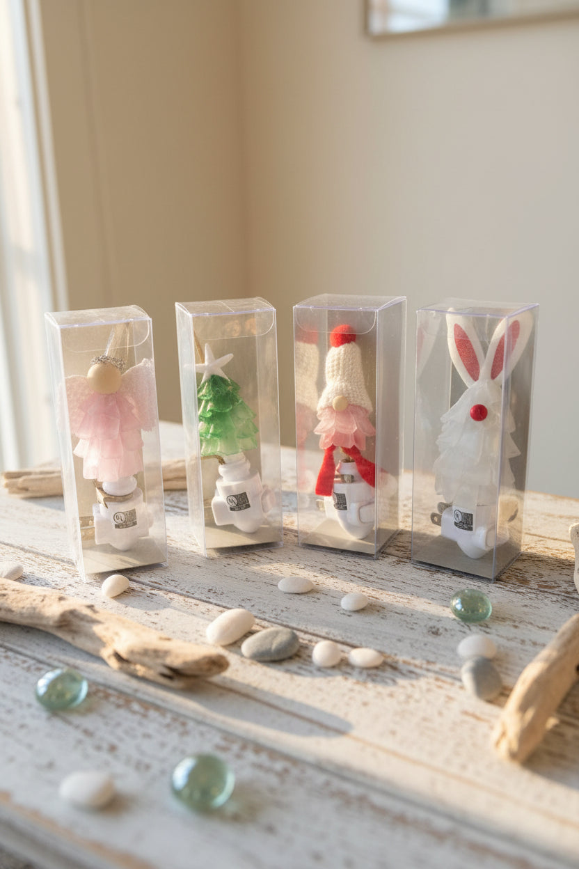LED Plug-In Seaglass Night Lights