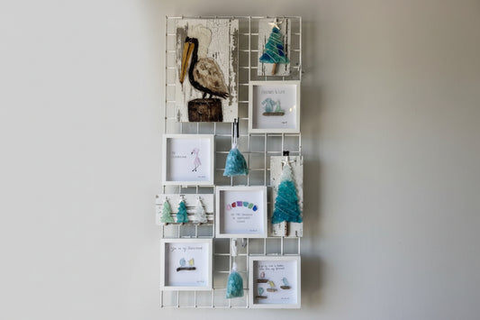 Seaglass I Get By Wood Shadow Box 