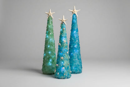 29 Inch 3D Seaglass Christmas Tree with lights  