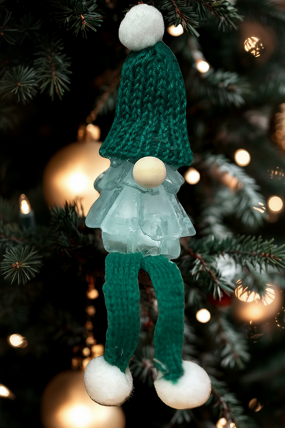 Seaglass 3D Christmas Gnome Ornament 