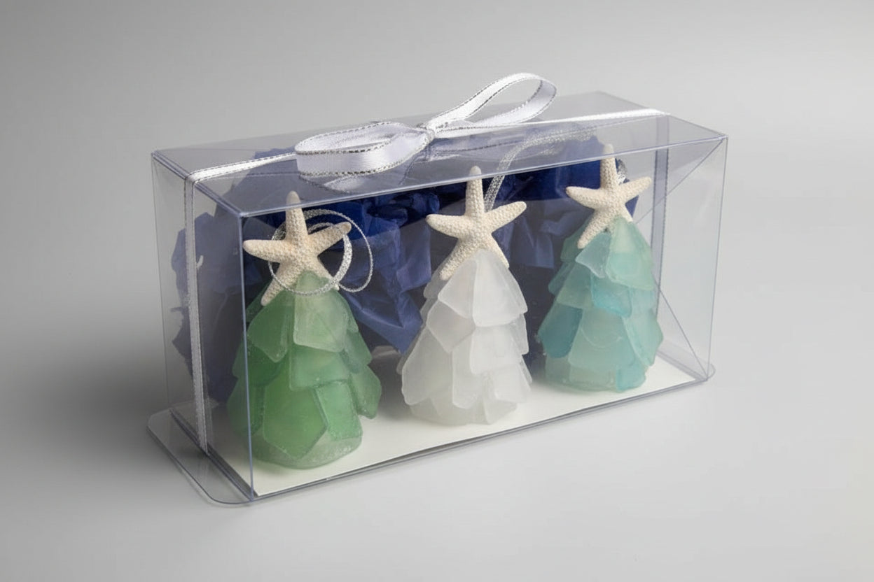 3D Seaglass Christmas Ornament Gift Pack