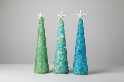 29 Inch 3D Seaglass Christmas Tree with lights  