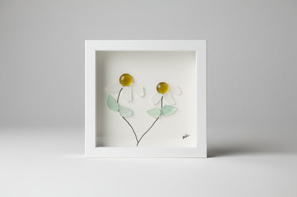 Seaglass Shadow Boxes - Droopy Petals - 5x5   