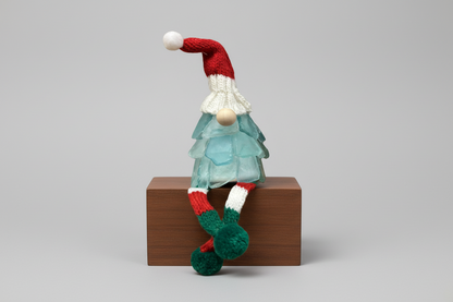 Mini Seaglass Christmas Gnome- No Lights 